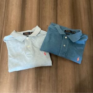 Men’s XL Polo Ralph Lauren Classic Fit Blue Two Button Polos Set Of Two